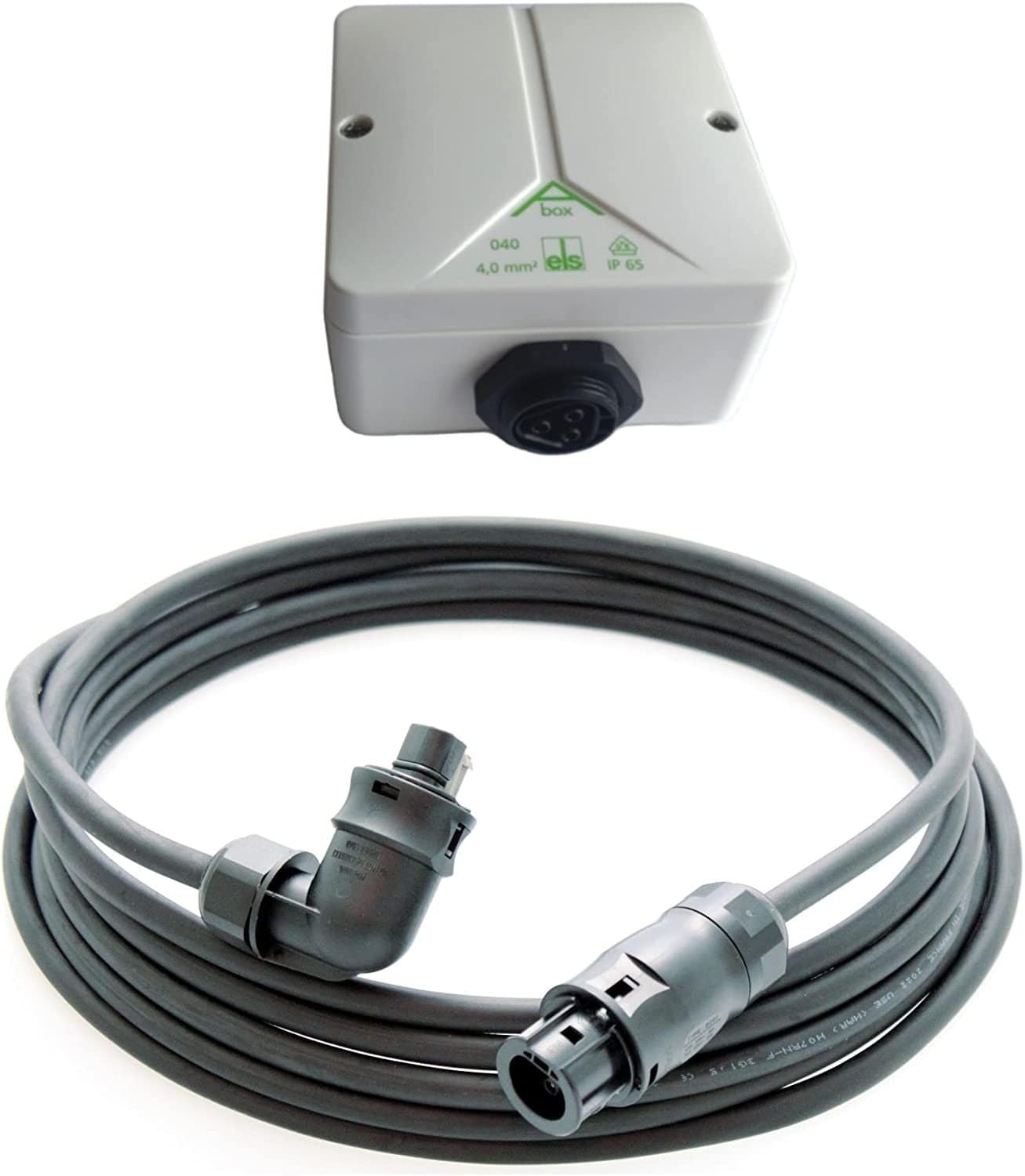 Balkonkraftwerk Wieland Steckdose Einspeisesteckdose für Deye Hoymiles Wechselrichter (5m Kabel, mit 90º Stecker) – Bild 1