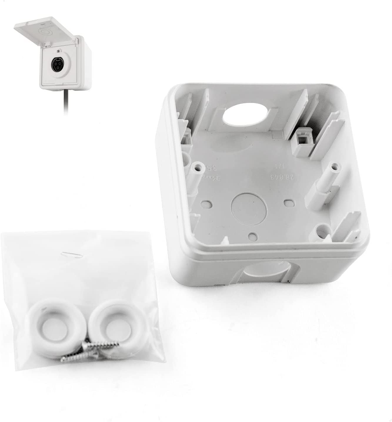 Balkonkraftwerk Wieland Steckdose Einspeisesteckdose für Deye Hoymiles Wechselrichter (5m Kabel, Wieland Gesis Aufputz mit 90º Stecker) – Bild 6