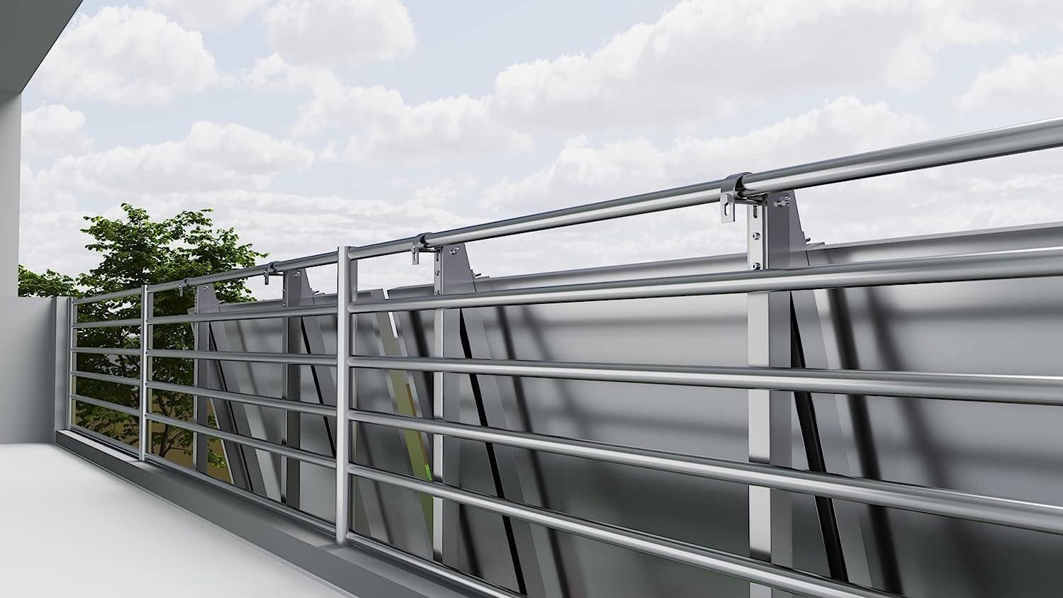 Balkonkraftwerk 850Wp JA Solar Bifazial N-Type JAM54D40-425/GB Hoymiles HMS-800-2T mit Balkon Halterung – Bild 6