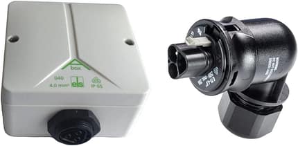 Balkonkraftwerk Wieland Steckdose Einspeisesteckdose für Deye Hoymiles Wechselrichter (ohne Kabel, mit 90º Stecker)