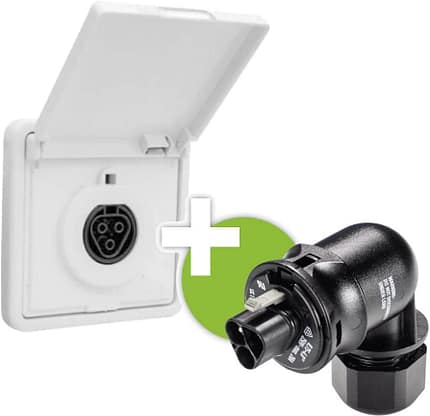 Balkonkraftwerk Wieland Steckdose Einspeisesteckdose für Deye Hoymiles Wechselrichter (ohne Kabel, Wieland Gesis Unterputz mit 90º Stecker)