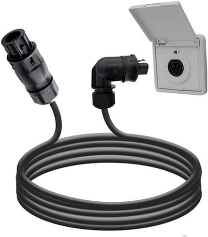 Balkonkraftwerk Wieland Set Betteri BC01 auf RST 3-polig für Wechselrichter Hoymiles Deye Envertech NEP Bosswerk TSUN (5m Kabel, Wieland Gesis Unterputz mit 90º Stecker)