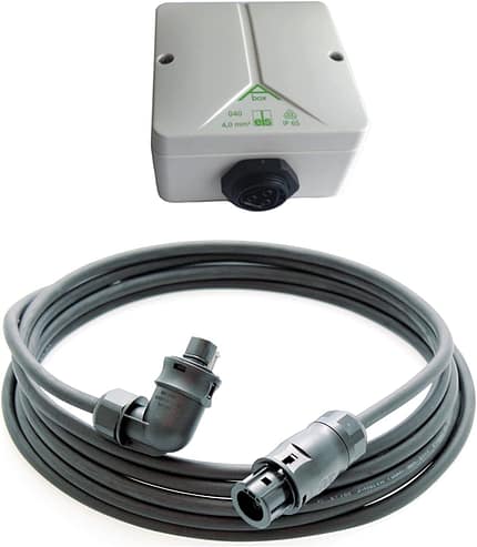 Balkonkraftwerk Wieland Steckdose Einspeisesteckdose für Deye Hoymiles Wechselrichter (5m Kabel, mit 90º Stecker)