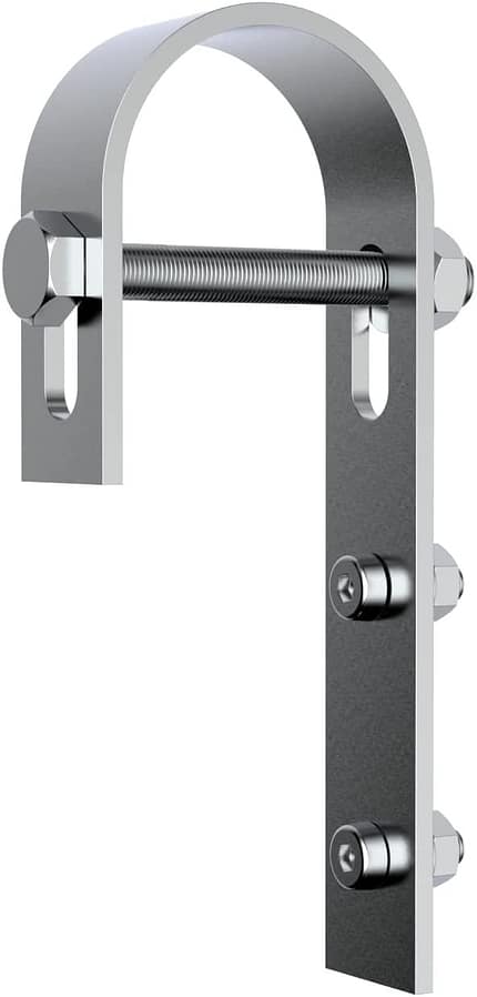 2x Montage Haken für Balkongeländer Halter für PV Modul Geländerprofil Balkonkraftwerk (Haken Set Runde Geländer, 1)