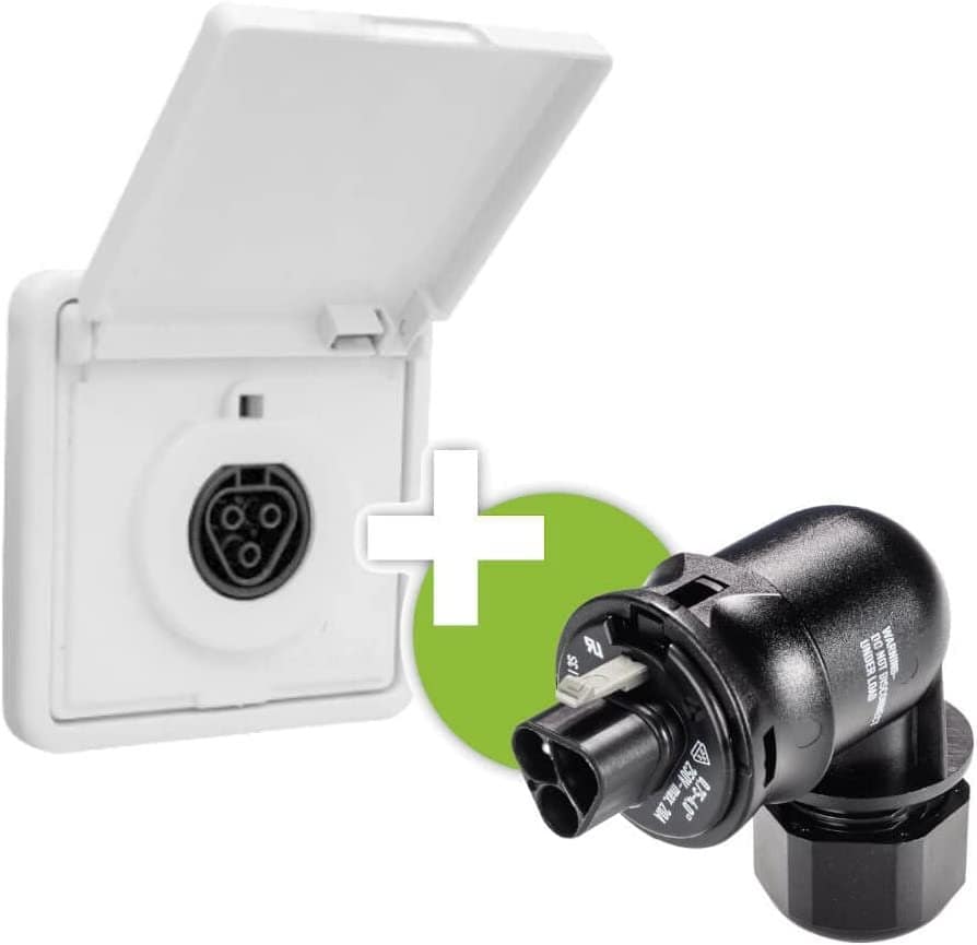 Balkonkraftwerk Wieland Steckdose Einspeisesteckdose für Deye Hoymiles Wechselrichter (ohne Kabel, Wieland Gesis Unterputz mit 90º Stecker) – Bild 1